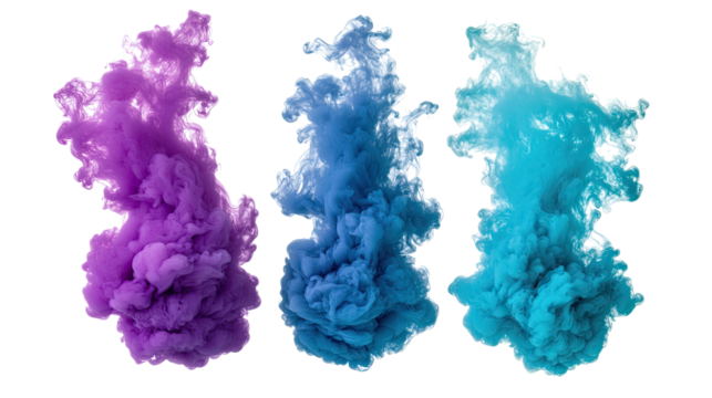 Gradient Cloud of Purple Blue and Teal Smoke Swirling in Motion Generative AI