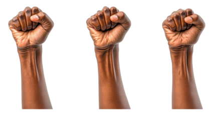 African American Hands Raised in Solidarity Generative AI
