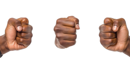 African American Hands Raising Fists Generative AI