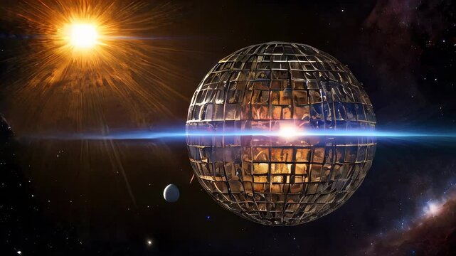 Exploring the Wonders of a Dyson Sphere Enveloping the Sun in Deep Space