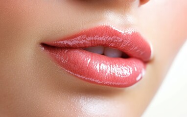 Fototapeta premium lips on a white background