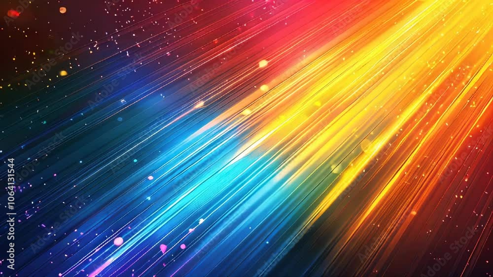Poster Dazzling Gradient Colors Create Mesmerizing Light Diffraction Patterns in Brilliant Display
