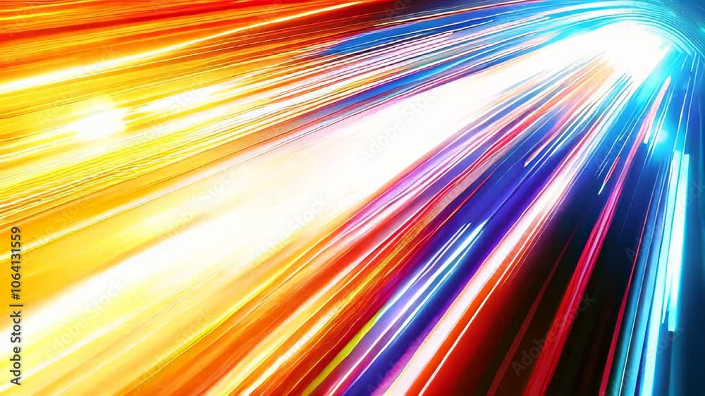 Poster Exploring Vivid Gradient Colors That Create Mesmerizing Light Diffraction Effects at Sunset