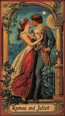 Romeo und Julia, Vintage Karte