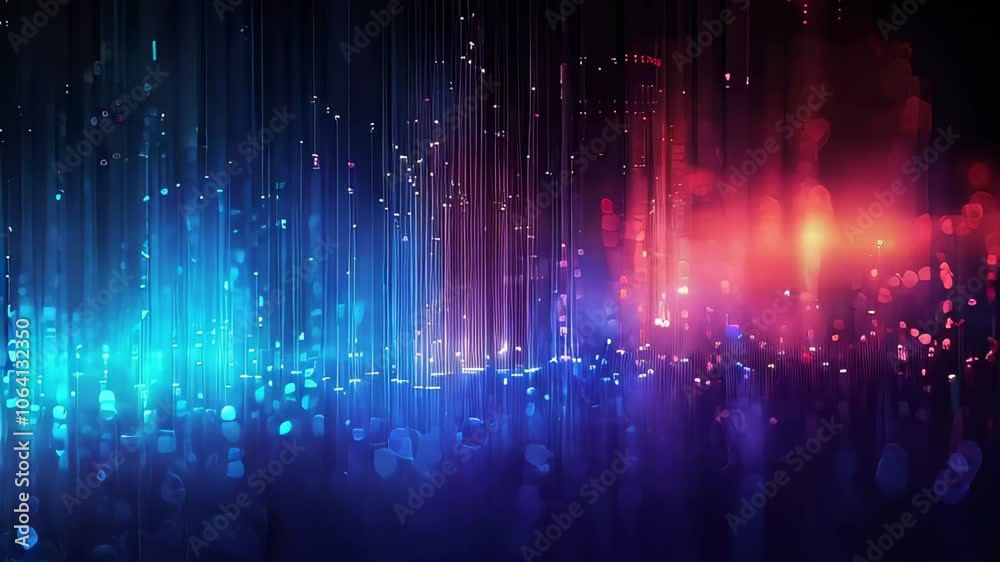 Aufkleber Mesmerizing Sparkling Light Streams Dancing in a Vibrant Nocturnal Display of Colors