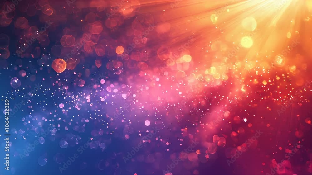 Aufkleber captivating streams of sparkling light dancing across a vibrant gradient at dusk