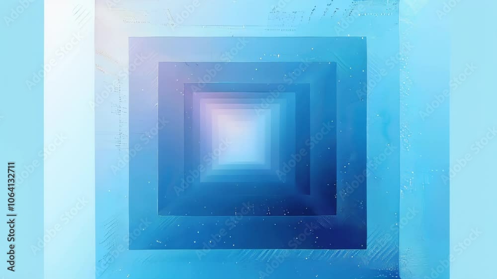 Poster Exploring a Mesmerizing Tunnel of Blue Light and Intricate Patterns in a Captivating Visual Journey