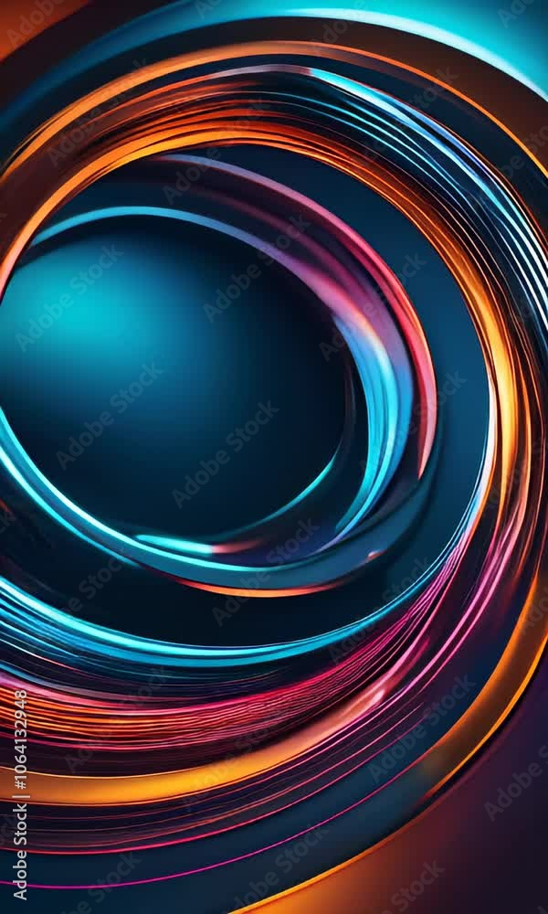 Poster discover the mesmerizing twisting of vibrant flows into a captivating spiral design at twilight