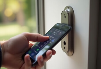 smartphone unlocks modern smart locks ease convenience secure convenient access control home office