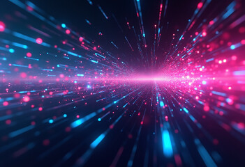 Obraz premium vibrant colors blend futuristic digital environment symbolizing advanced technology fast data transfer