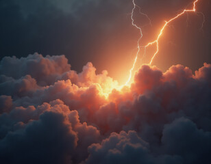 lightning concept. Generative ai.