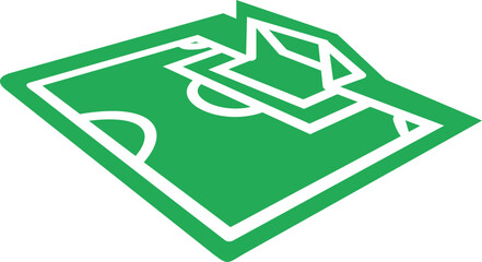 Vector soccer half field