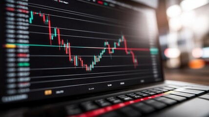 Candlestick chart with ascending price bars, with a focus on a confirmed uptrend pattern