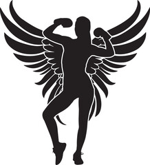 Female Boxer in Wings