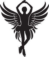 Obraz premium Female Figure skater in Wings