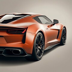 Illustration of a new sports car design.