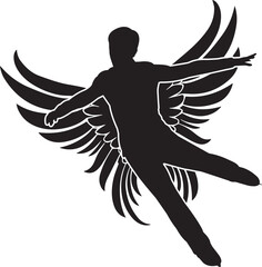 Male Figure skater in Wings