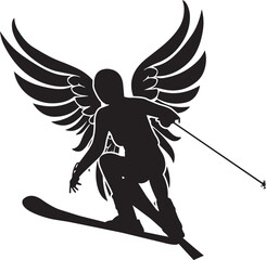 Skier in Wings