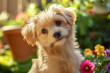 Cute Puppy Dog with Soft Fur and Curious Eyes - Photo