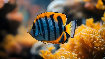 Fish swimming through a vibrant coral reef