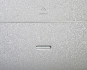 lid with opening, extraction icon in macro with cutting line