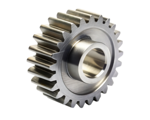 Metal Gear Mechanism for Industrial Applications  isolated on white background as transparent. PNG. AI GENERATED