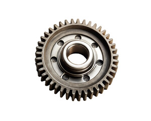 Metal Gear Mechanism for Industrial Applications  isolated on white background as transparent. PNG. AI GENERATED