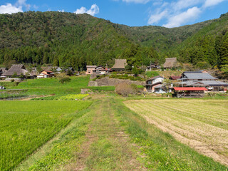 美山かやぶきの里の秋景色