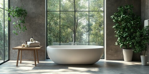 Fototapeta premium Modern Bathroom Interior