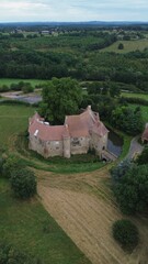 drone photo Condemine castle France europe