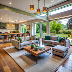 A modern industrial style living room expose