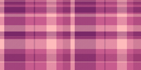 France tartan textile plaid, girly seamless texture fabric. Minimal pattern check vector background in pink and light colors.