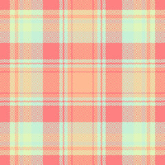 Diagonal check background textile, ornamental fabric texture plaid. Order pattern tartan seamless vector in light and red colors.