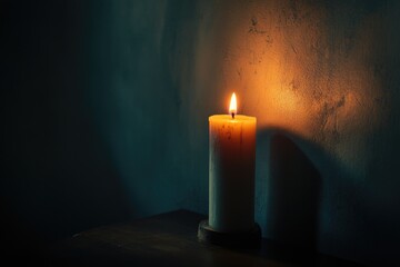 A Single Candle Illuminates a Dark Room
