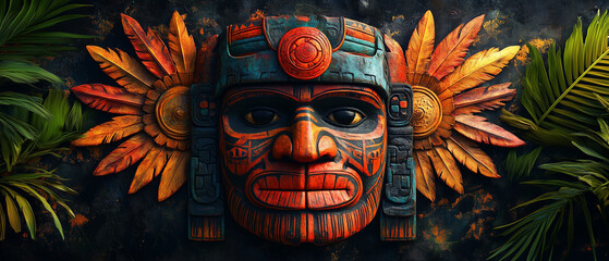 Tatouage polyn&eacute;sien traditionnel avec motifs tribaux et symboles culturels