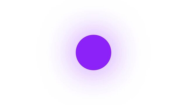 A purple button floating over a white background