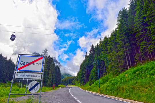 Gargellener Stra&szlig;e (L 192) in Gargellen/St. Gallenkirch in Vorarlberg/&Ouml;sterreich