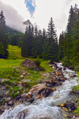 Obraz premium Das Valzifenztal in St. Gallenkirch im Montafon (Vorarlberg, Österreich)