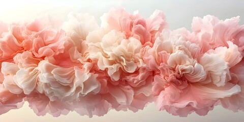 A stunning arrangement of soft pink and cream peonies, showcasing delicate petals in a dreamy blend, evoking feelings of romance and tranquility.