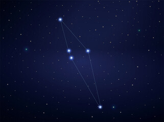 Scutum constellation in night sky