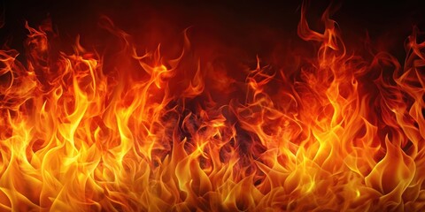 Fototapeta premium Abstract background of fiery orange and red hues, resembling flickering flames, abstract, fire, background, orange, red, flames