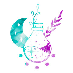 Magic potion with moon
