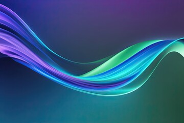 Fototapeta premium Rhythm and Vibes: Captivating Energy in Fluid Purple-Blue-Green Gradient Waves for Modern Digital Platforms and Engaging Banners