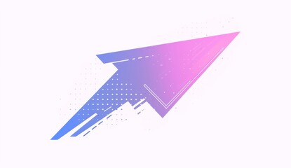 Simple logo with a purple arrow made from dots, pointing to the right, on a white background, in a clean graphic design style.