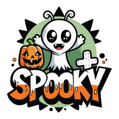  happy halloween spooky vibe t shirt design vector