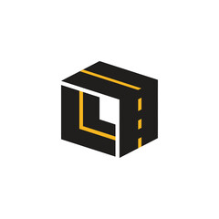 Logo infinite street square box with blank background