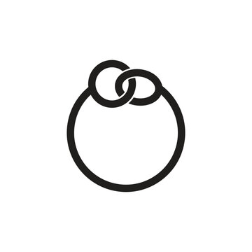 recommend clip art: Logo bracelet minimalist black design with blank background