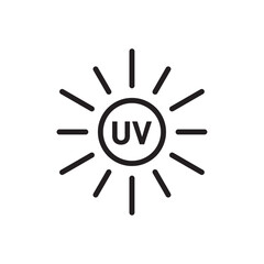 UV icon Simple thin outline