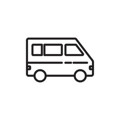 Van icon Simple thin outline