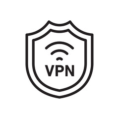 Vpn icon Simple thin outline